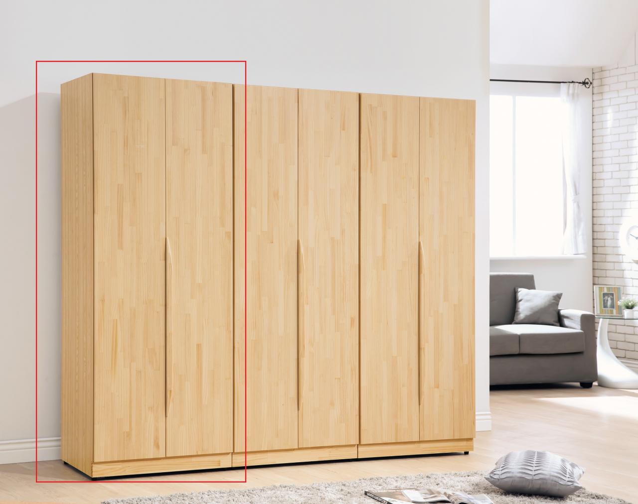 羅本北歐2.5尺雙吊衣櫥